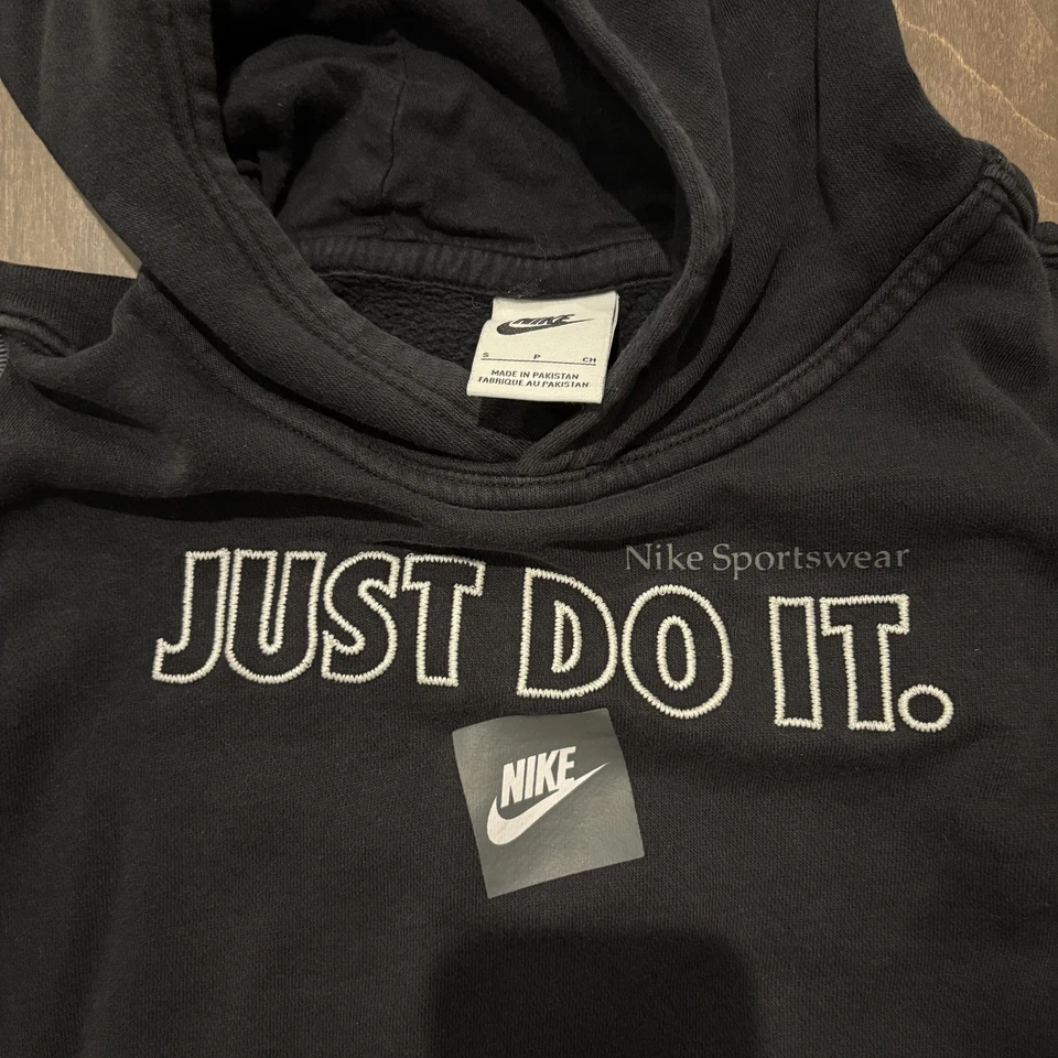 Nike Sudadera con Capucha Juvenil Pequeña Just Do It Ropa Deportiva Pullover Sudadera DD8660-010 Foto 3 de 4