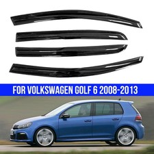 Set 4-Tlg Windabweiser für VW Golf MK 6 VI 08-13 Regenabweiser Schwarz Blende