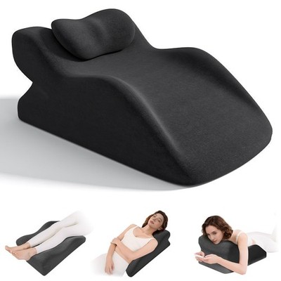 Jellybibo Bettkeilkissen, ergonomischer Memory Foam Schlafen Einheitsgröße, schwarz 
