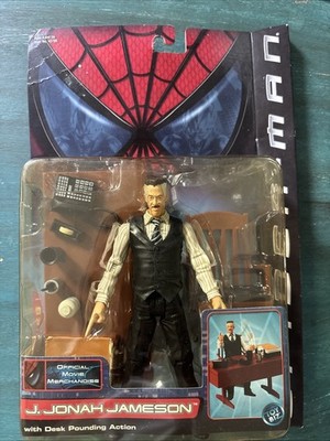 Toy Biz Spider-Man J. Jonah Jameson Action Figure, Boxed w/ Desk Pounding CIB