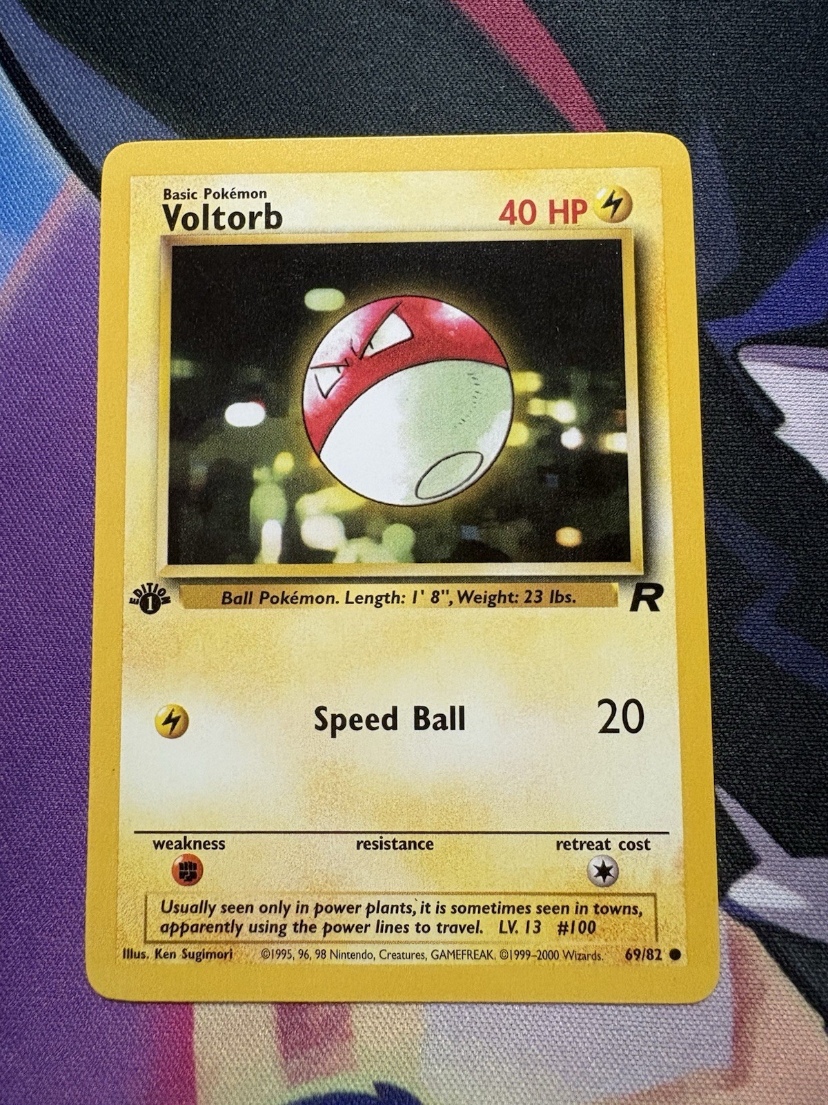 Pokemon Tcg Team Rocket 1st Edition Voltorb 69/82 NM WOTC