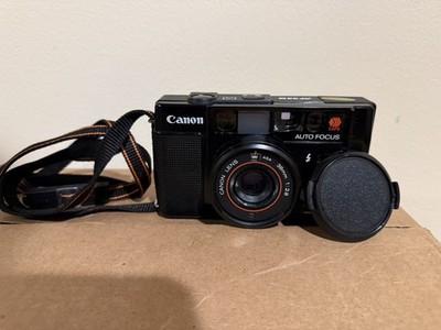 Canon AF35M 35mm Point & Shoot Film Camera 38mm f/2.8 Black w/ Cap Strap