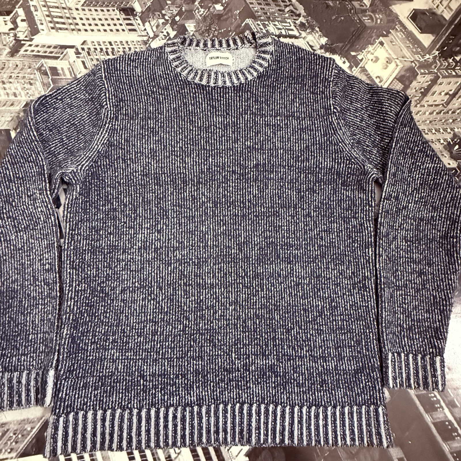 Taylor Stitch | Headland Sweater in Marled Navy | L/42 | MSRP $188