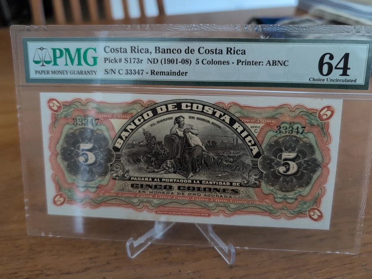 未使用　コスタリカ　1899年　10ペソ　署名ナシ未発行　P-S164r 1901 年哥斯达黎加纸币| eBay