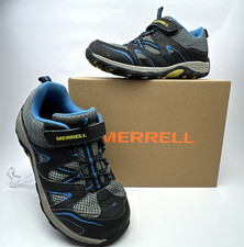 Merrell Kids Trail Chaser Hiking Sneaker Black Blue Boys Size 3.5 M Big Kid