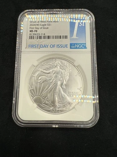 2024(W) Silver Eagle $1 NGC MS70 FDI • First Day of Issue • West Point