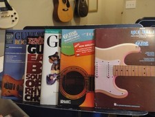 Lot of 5 Guitar Songbooks Books Vintage Tab Notes Methods With CD VG To New