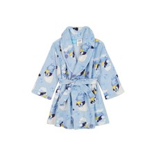 Bluey Toddler Girls Blue Fleece Pajama Robe Sleepwear Lounge Bath Robe: 3T