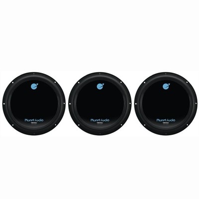 Planet Audio 12'' 1800 Watt Car Audio Power Single Subwoofer DVC 4 Ohm (3 Pack)