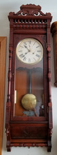 Ansonia Nice "Santa Fe" Weights Driven Regulator Wall Clock 8-Day Timepiece