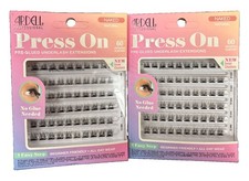 Ardell Press On Lashes Naked Natural Pre Glued 60 Clusters Lot Of 2