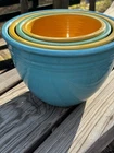 FIESTAWARE: Beautiful Set of 4 Vtg Antique  Nesting Bowls Original Colors