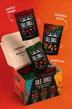 Xile Chile Dulces Enchilados Mixto - 12 PACK Of 50 GR Each.