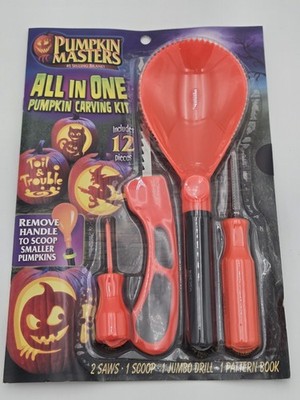 Pumpkin Masters All In One Pumpkin Carving Kit Book Tools NEW Old Stock**H2