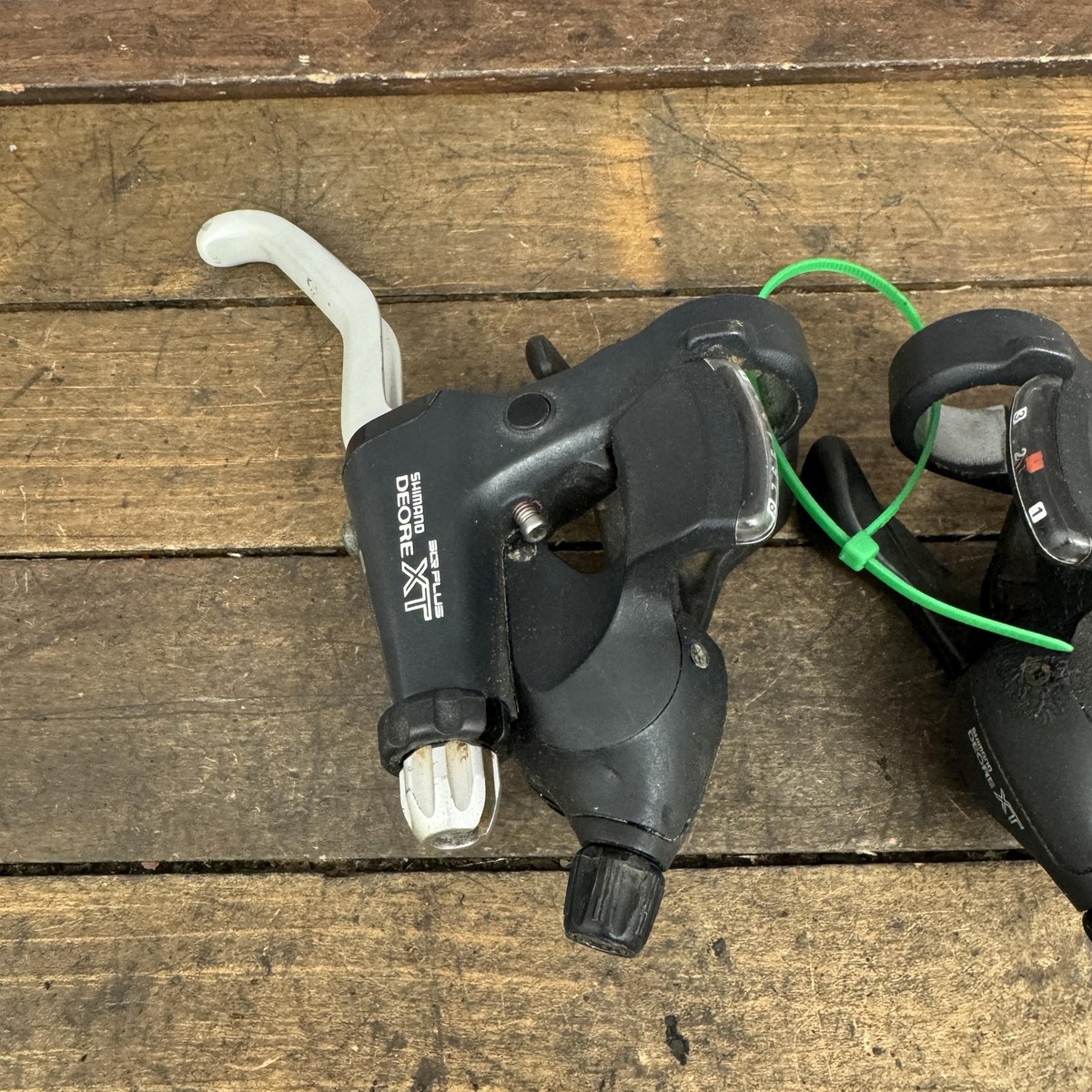 Vintage Shimano Deore XT ST-M737 3x8 Shifters Brake Lever Set