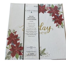 Holiday Recipe Binder Cookbook 3 Ring Binder With Tab Dividers Recipe Cards
