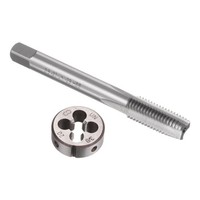 2-Teiliges Gewindebohrer- Und Schneideisen-Set,3/8-20 Unf