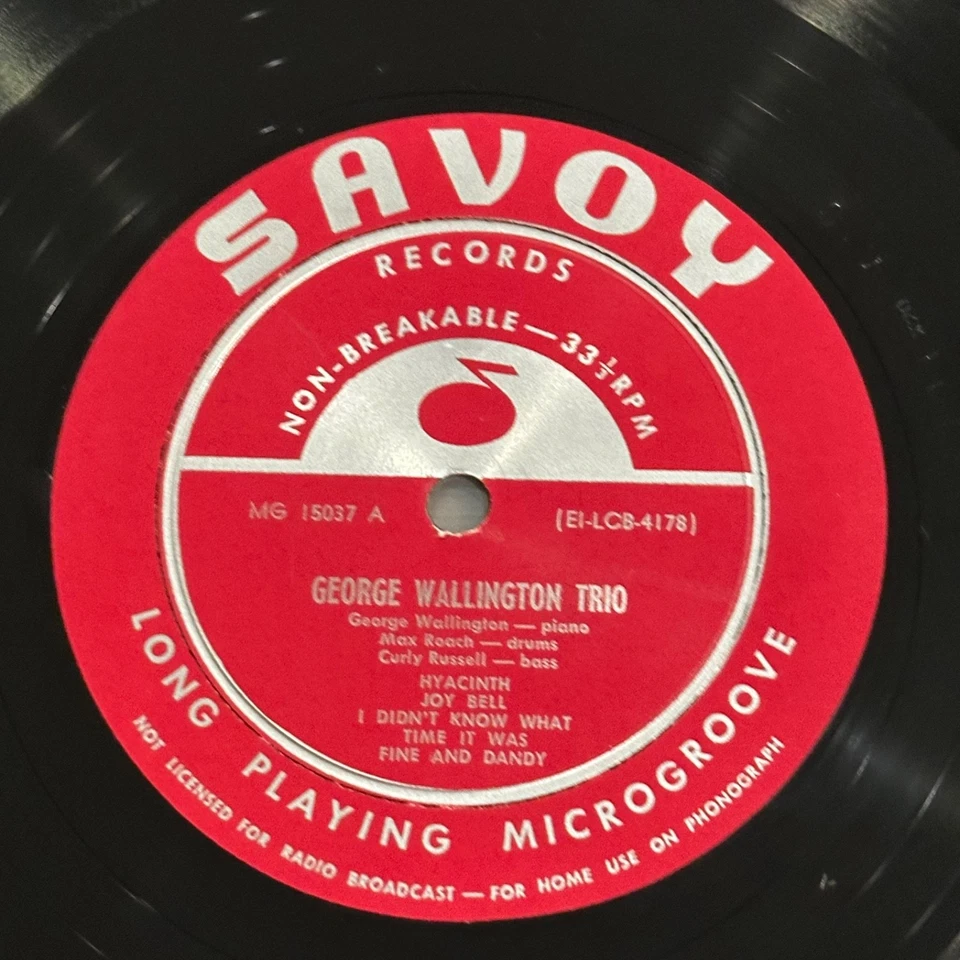 George Wallington Trio VG++ 1st DG Savoy 10” lp 15037 - Image 4 of 4