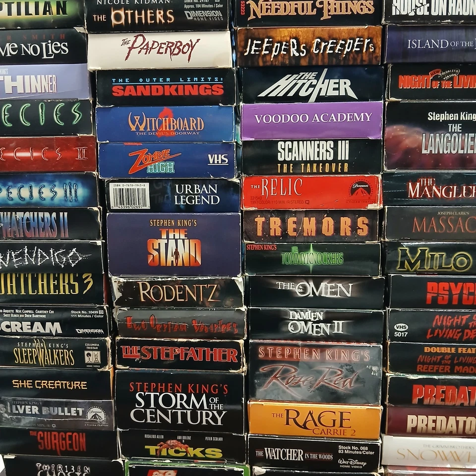 Horror Movie Lot Of 113 VHS Tapes Vintage Collection  - Image 3 of 4