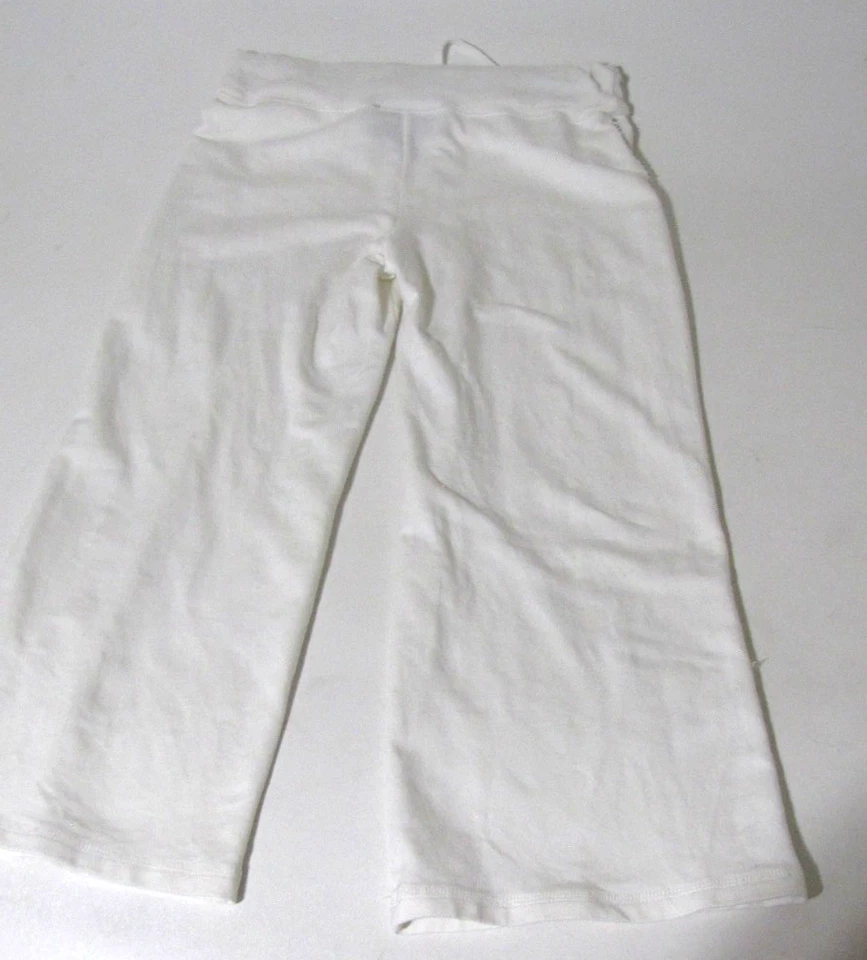 Винтажные белые укороченные брюки Christine Alexander с широкими штанинами и стразами с украшениями Wm.S. - Изображение 4 из 4
