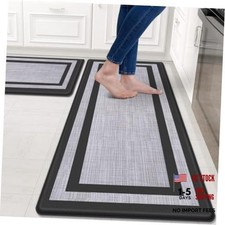 Mattitude Kitchen Mats Set of 2,Cushioned Anti-Fatigue Non-Skid Rug Sets
