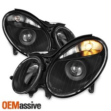 Fit 2003-2006 Benz W211 E-class Black Projector Headlight 04 05 06halogen Type