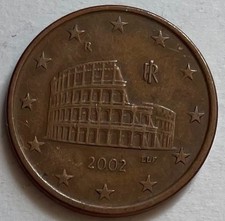 Italy 5 Cents 2002 - Roman Colosseum - Flavian Amphitheater - Rome