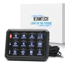  12 Gang Switch Panel, RGB Multifunction Switch Toggle Momentary 12-GANG RGB