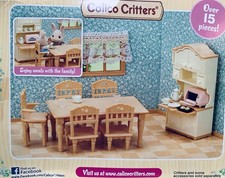 Calico Critters Sylvanina Families DINING ROOM Set Over 15 acces.