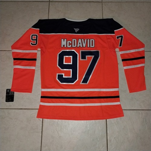 CONNOR MCDAVID EDMONTON OILERS FANATICS THROWBACK. SIZE LG/52. NWT.