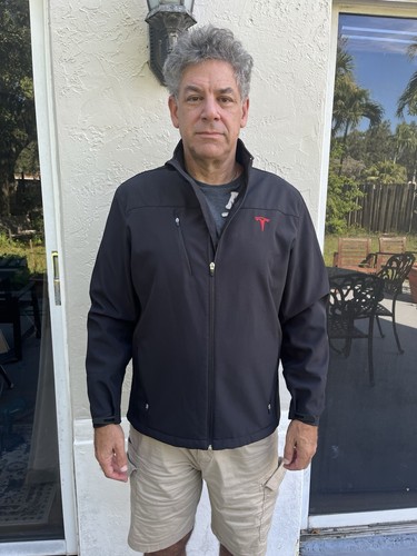 Tesla Motors Employee / Worker Black Full Zip Shell Jacket Coat Men’s Large L - Picture 17 of 17