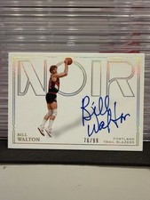 Bill Walton 2020-21 Panini Noir Shadow Signatures Holo Auto /99 SHA-BWL On Card