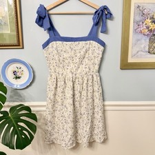 Floral Tie Shoulder Dress Size Large Sundress Cottagecore Feminine Wedding