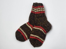 Hand-Knitted Wool Socks Thick Warm Winter Striped Made in Ukraine Handmade 2