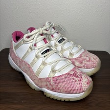 Nike Air Jordan 11 Low Retro XI Pink Snakeskin AH7860-106 Women Size 10.5 Mens 9