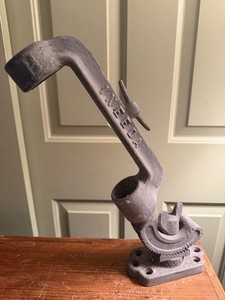 Antique Ineeda Wilcox Crittenden 1 1/2" Metal Flag Pole Holder Complete USA 1.5"