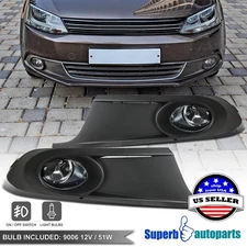 Fits 2011-2014 Volkswagen Jetta MK6 Bumper Lamps Fog Lights w/ Bulbs+Switch