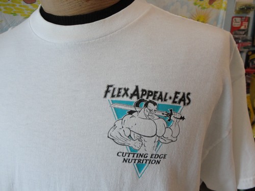 Vintage EAS Sports Nutrition Flex Appeal Gym bodybuilder T Shirt XL