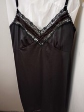 Full Length VTG Rare Black W/ Lace Slip By Perfectform Union Made USA Sz 18/2x