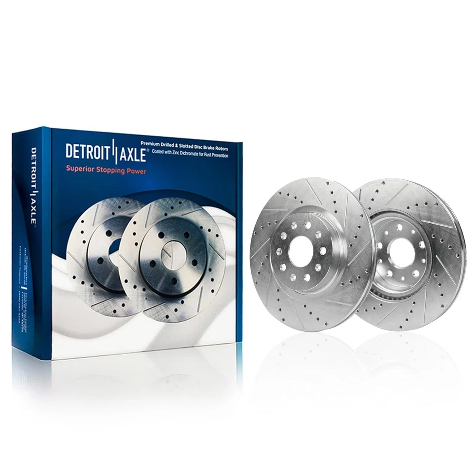 Rotores de freno delanteros traseros perforados pastillas de freno 8 piezas para Chevrolet Camaro 2016-2019 Foto 3 de 4