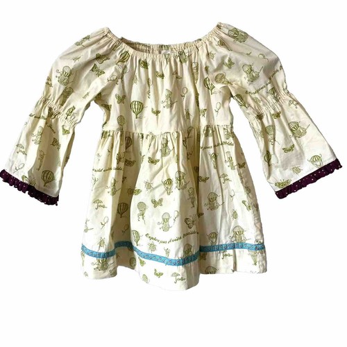 Matilda Jane Limelight haut paysan fille taille 8 peinture en chiffres montgolfières - Photo 1 sur 8