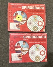 1967 SPIROGRAPH lot Two Sets Kenner Original Red And Blue Trays Vintage
