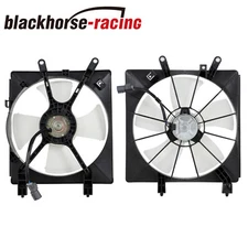AC Condenser Radiator Cooling Fan For 2001-2005 Honda Civic 610380 600380 LF+RH
