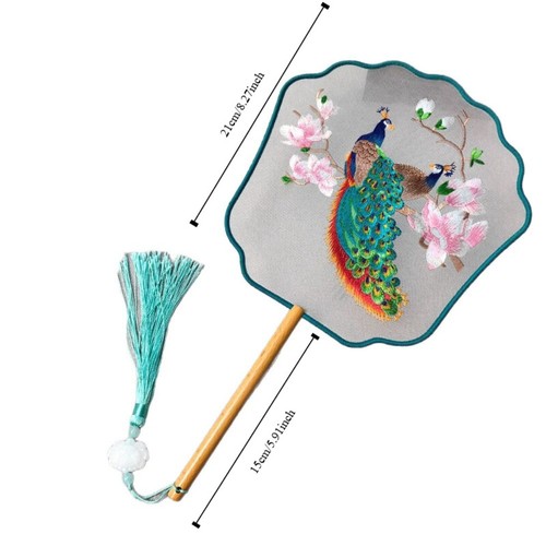 Jade Vine Flower Vintage Hand Fan Dance Fan Dance Fan Gift - Picture 5 of 15