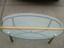 vintage mcm labarge hollywood regency brass and glass cocktail table