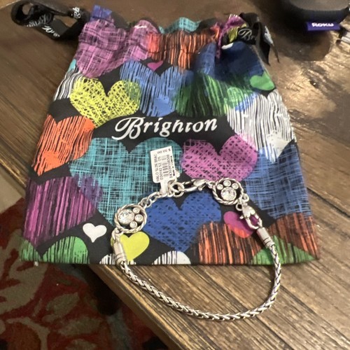 BRIGHTON NWT HALO SLIDE Add Charm, Beads Bracelet W/Pouch Retailed 32