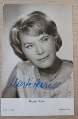 Autogramm Film Theater Schauspielerin Marte Harell 1960er Jahre (113895)