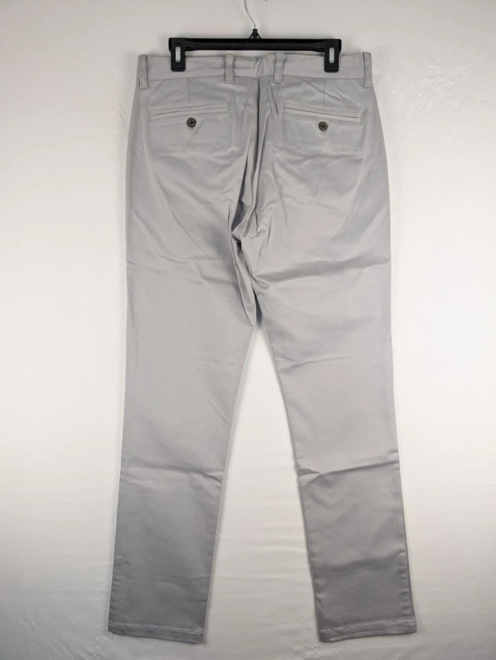 Pantalones chinos Nifty Genius para hombre 32 grises ajustados elásticos Foto 2 de 4