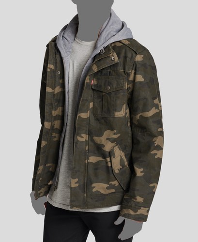 $225 Levi's Men's Green Camo Sherpa 