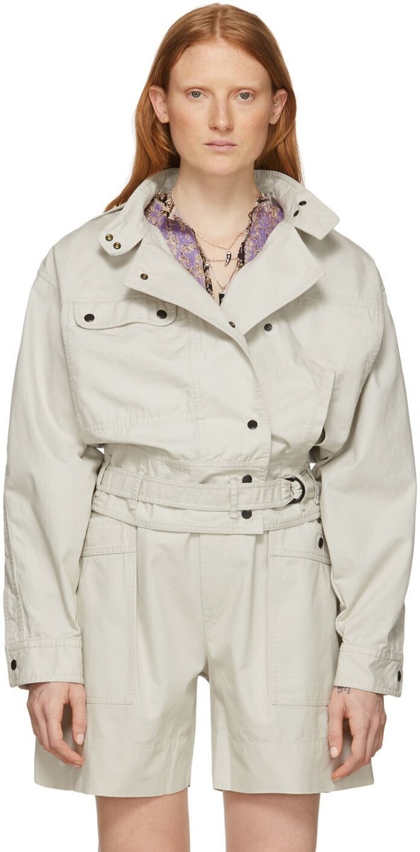 Isabel Marant Etoile Zonca Adventurer Cotton Denim Wrap Jacket